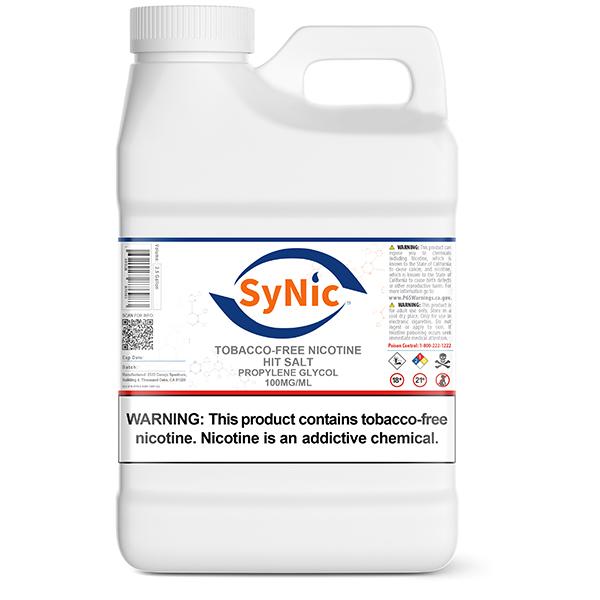 SyNic™ Hit Nicotine Salt 100mg/ml Tobacco Free Nicotine SyNic 55 Gallons - 22 X 2.5 Gallon Propylene Glycol 