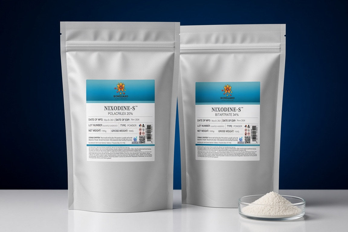 Nixodine-S Powder in the containers Nicotine River ships