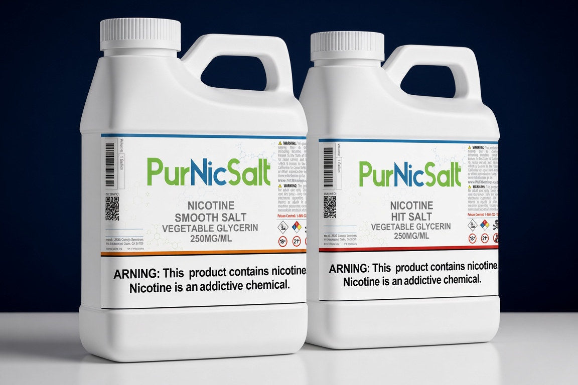 PurNic Salt Nicotine in the containers Nicotine River ships